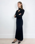 Dion Lee Navy Pleated Skirt