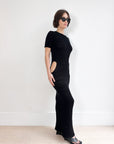 Venroy Crochet Knit Maxi Dress