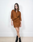 Oroton Drill Overshirt & Skirt Set