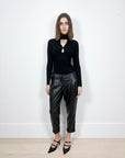 SELMACILEK Cropped Vegan Leather Pants