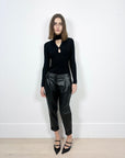 SELMACILEK Cropped Vegan Leather Pants