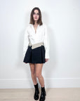 Aaizel Dipped Waist Mini Skirt