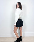 Aaizel Dipped Waist Mini Skirt