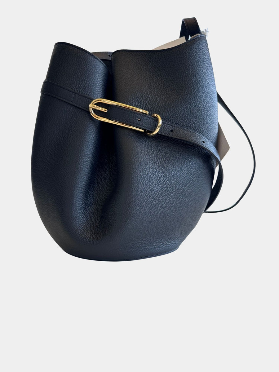 Liffner Buckled Leather Bucket Bag