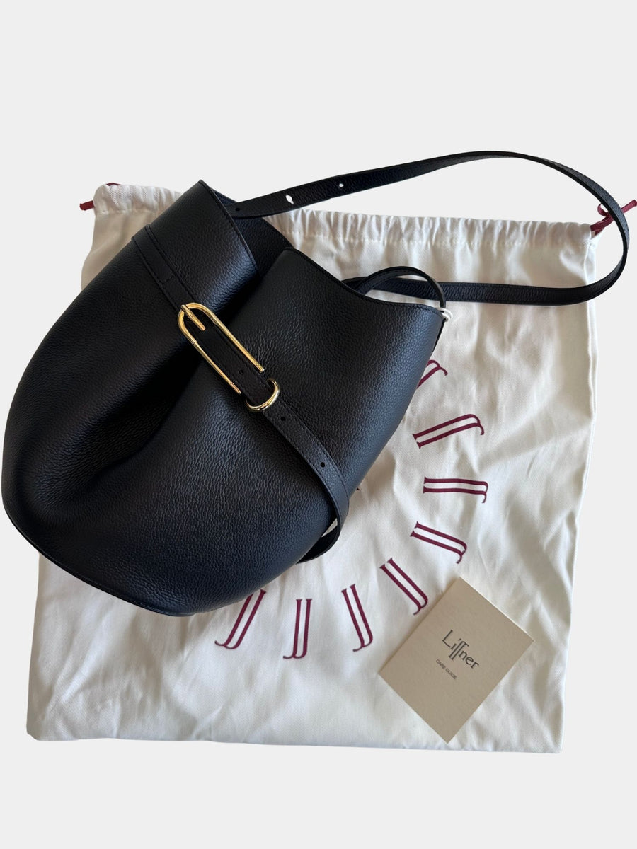Liffner Buckled Leather Bucket Bag