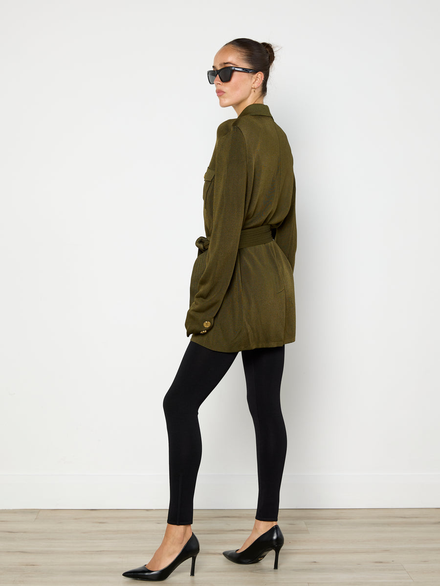 Balmain Khaki Viscose Jacket