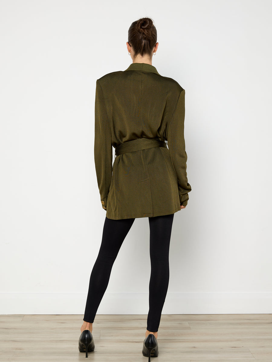 Balmain Khaki Viscose Jacket