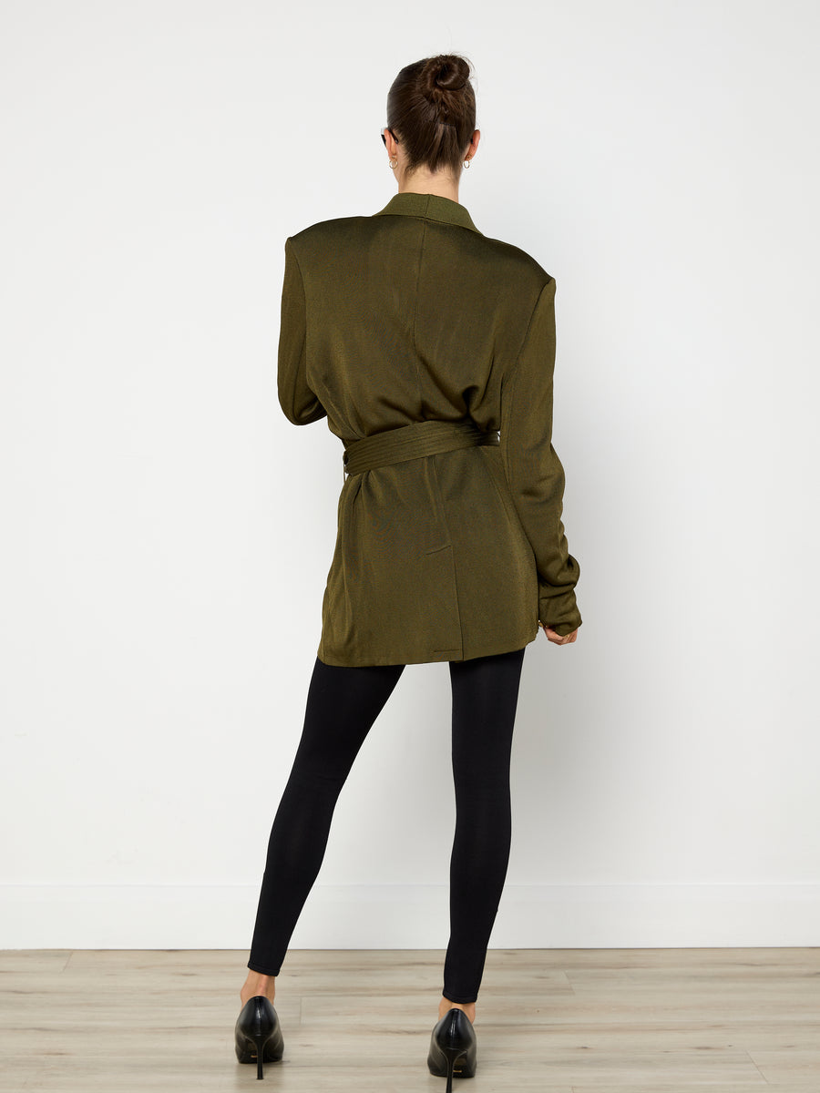 Balmain Khaki Viscose Jacket