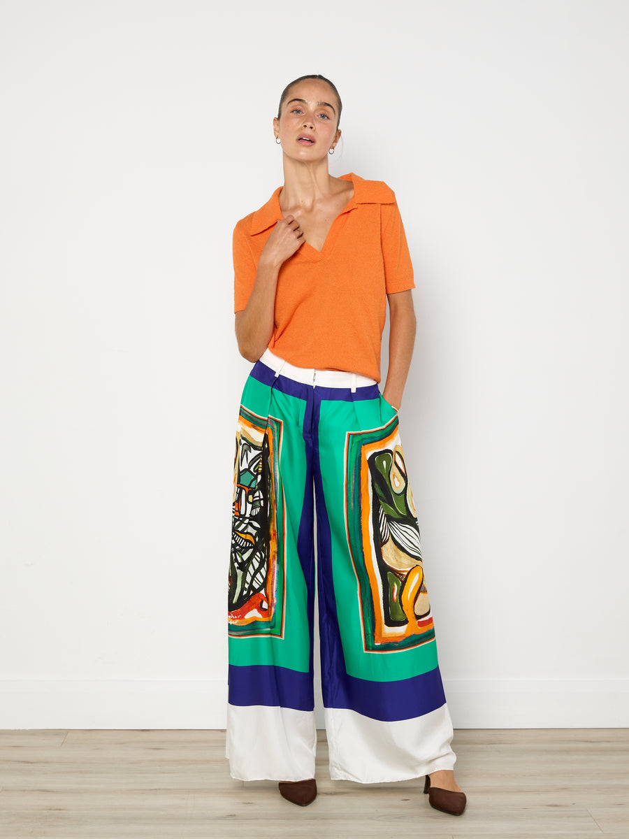 Blanca Orange Lonni Polo