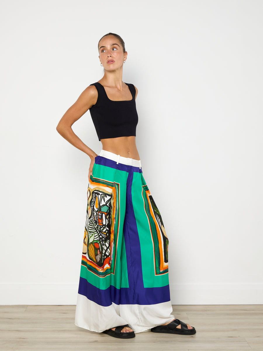 Christopher Esber Bandana Print Silk Pants