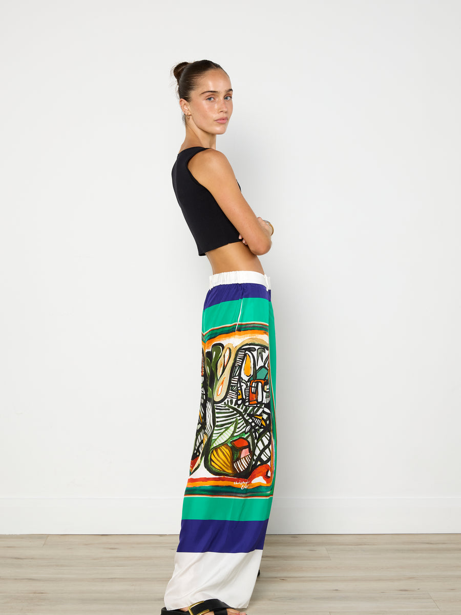 Christopher Esber Bandana Print Silk Pants