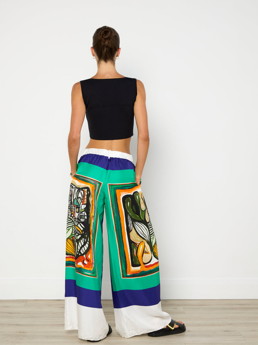 Christopher Esber Bandana Print Silk Pants
