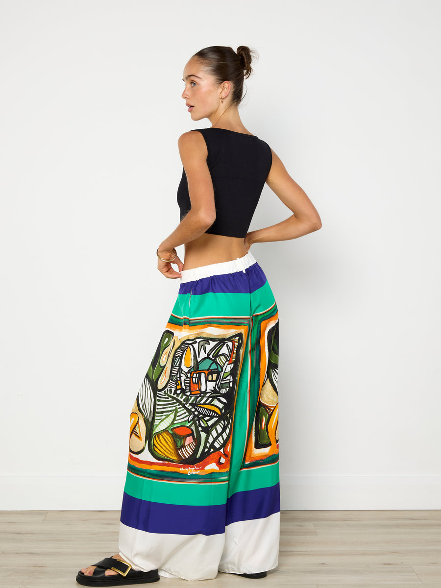 Christopher Esber Bandana Print Silk Pants