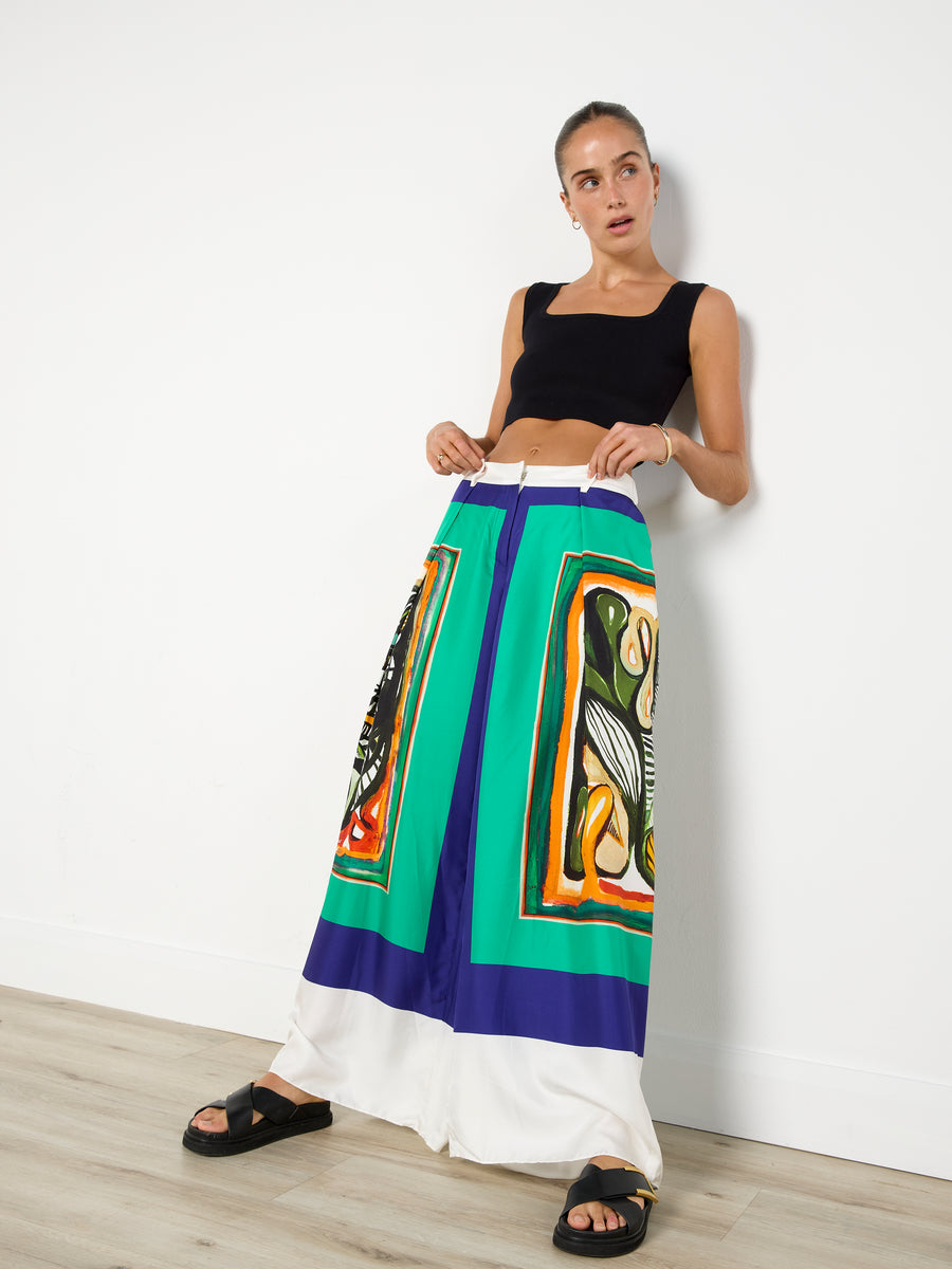 Christopher Esber Bandana Print Silk Pants