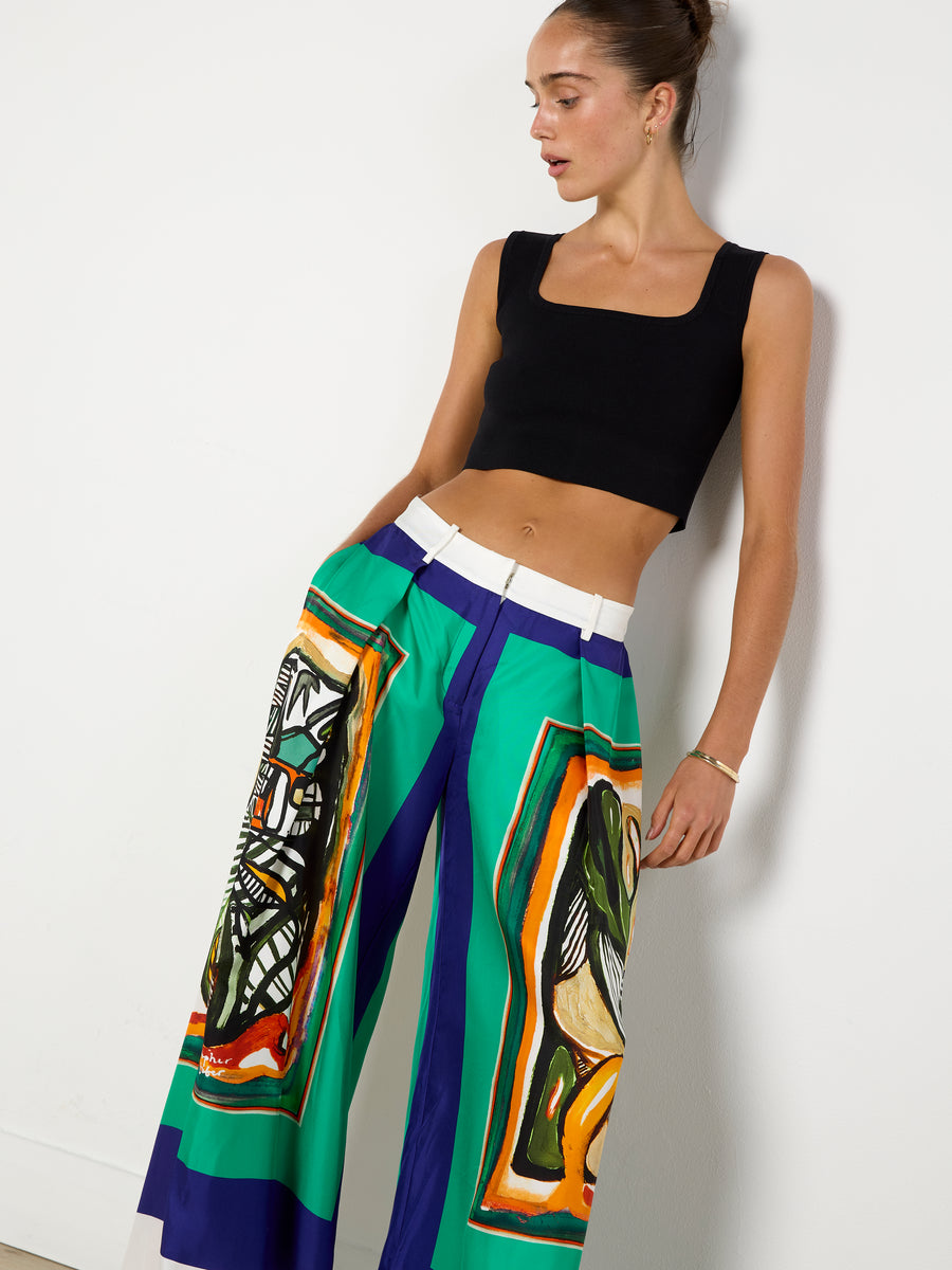 Christopher Esber Bandana Print Silk Pants
