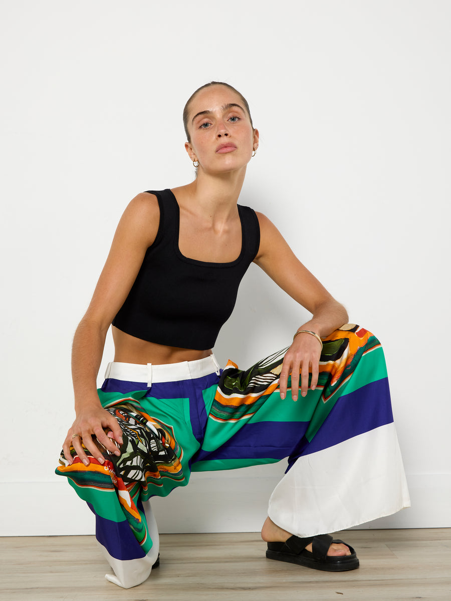 Christopher Esber Bandana Print Silk Pants