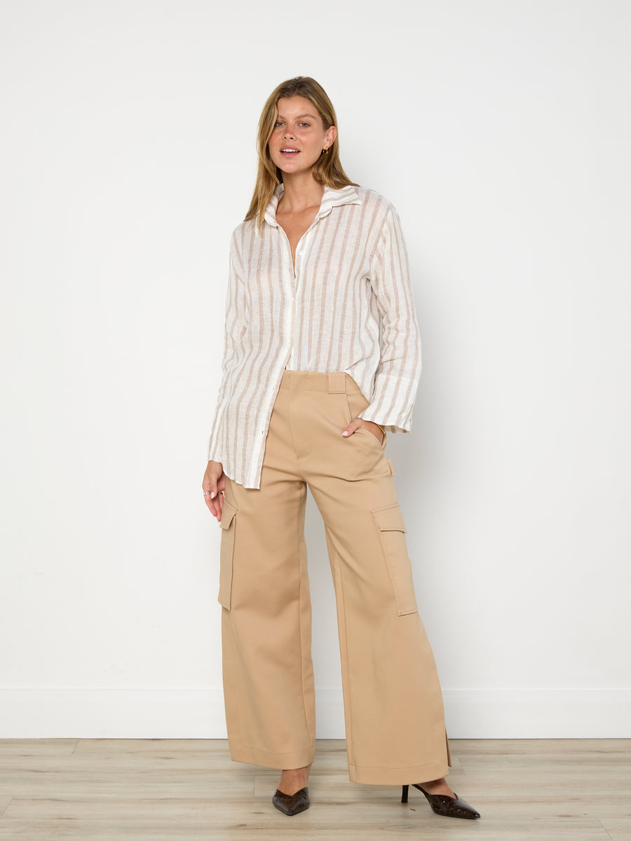 Hyde & Stone Linen Striped Shirt