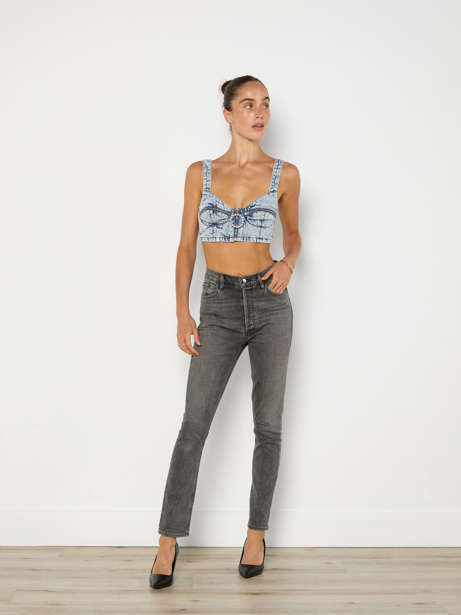 Alessandra Rich Crystal-Embellished Bustier