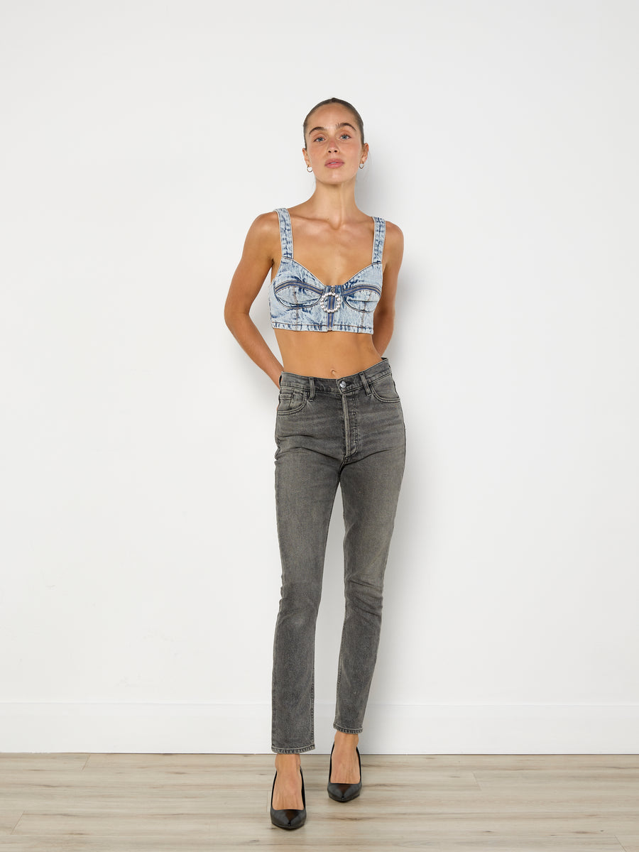 Alessandra Rich Crystal-Embellished Bustier