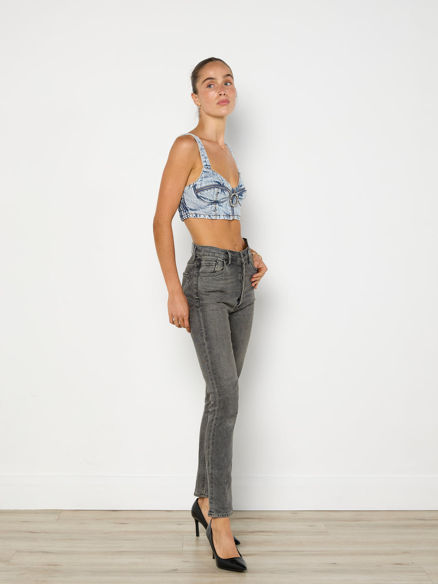Alessandra Rich Crystal-Embellished Bustier