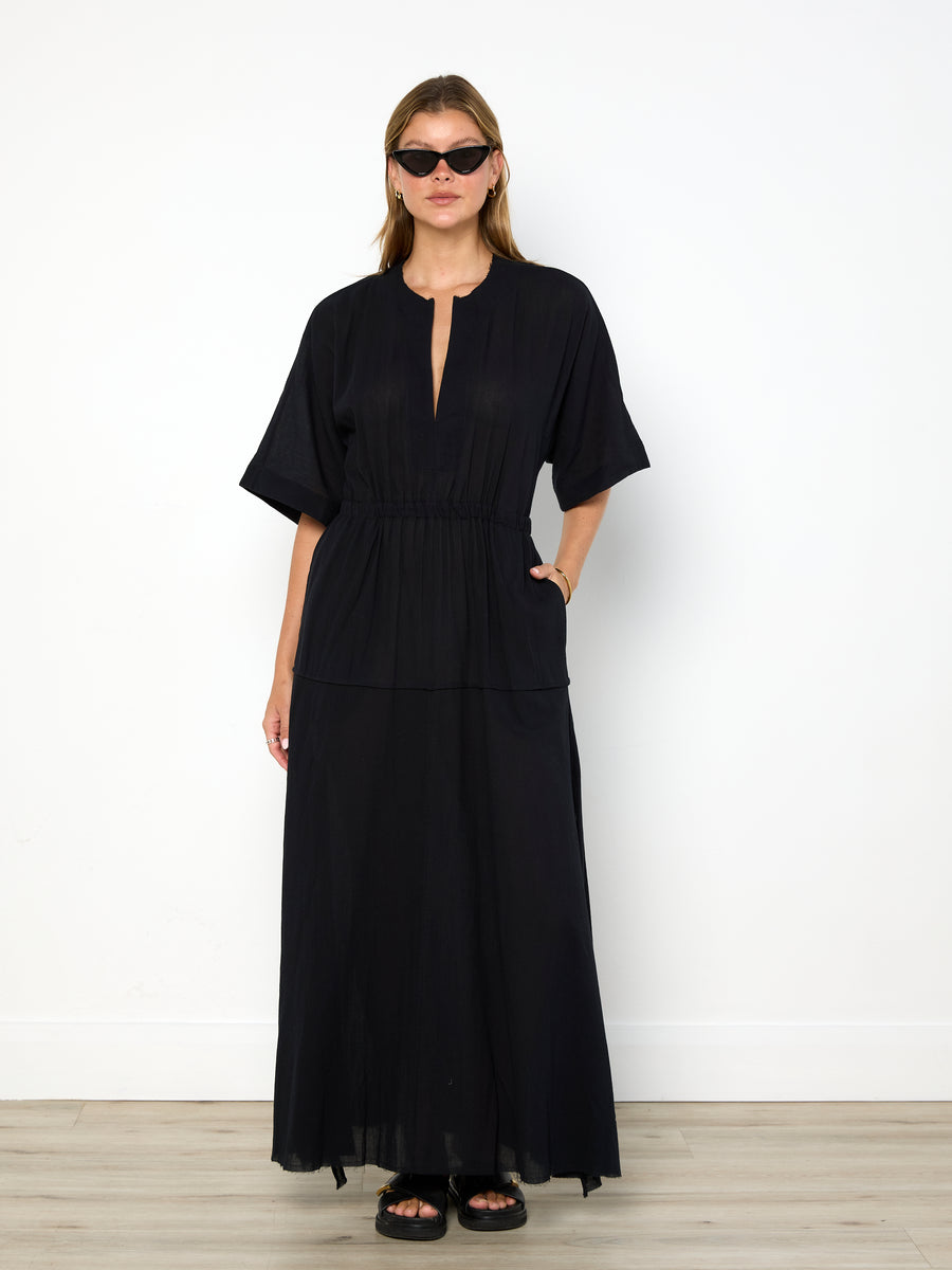 Bassike Gauze Roll Sleeve Dress