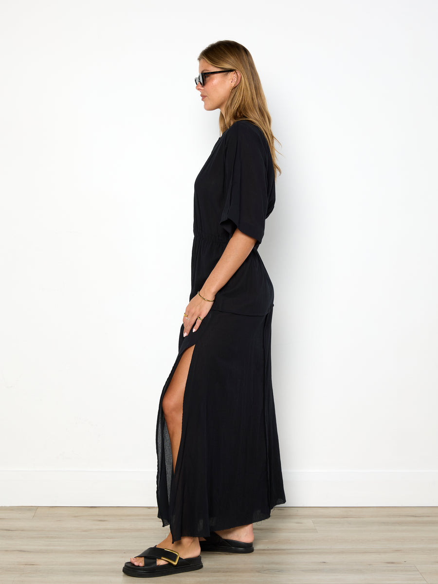 Bassike Gauze Roll Sleeve Dress