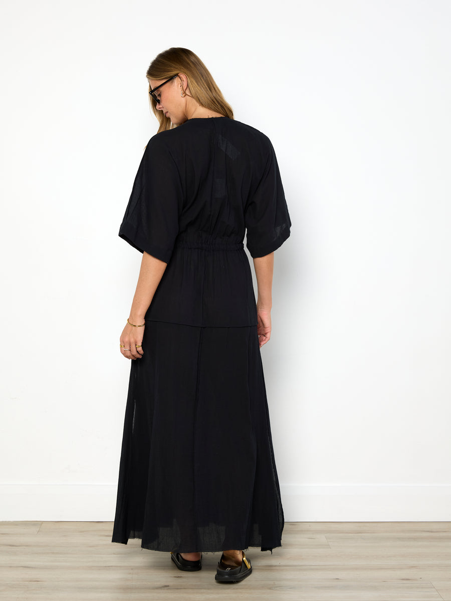 Bassike Gauze Roll Sleeve Dress
