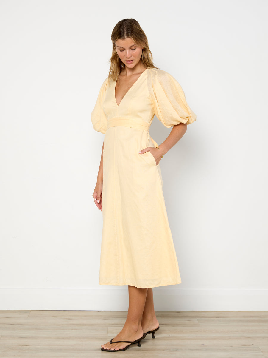 Zimmermann Tie Neck Midi Dress