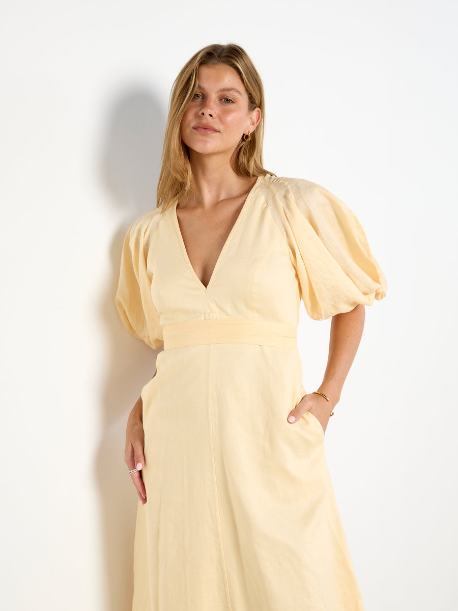 Zimmermann Tie Neck Midi Dress