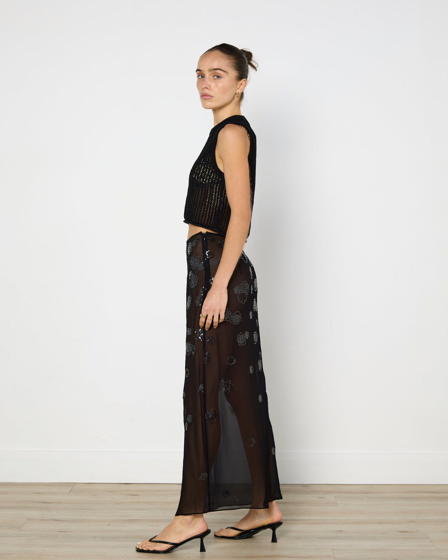 Venroy Knitted Mesh Top