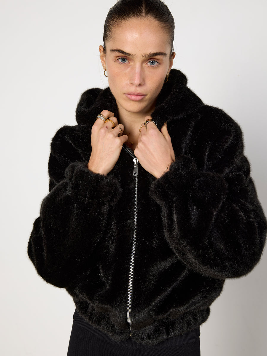 Helmut Lang Faux Fur Jacket