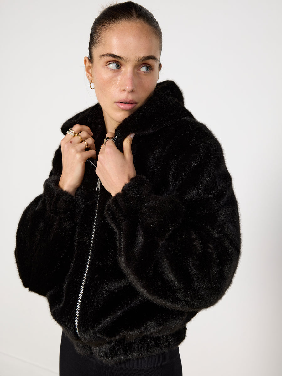 Helmut Lang Faux Fur Jacket