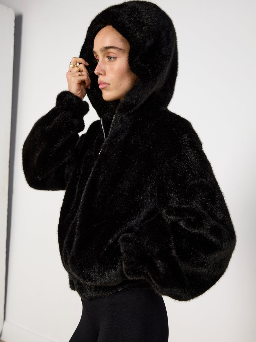 Helmut Lang Faux Fur Jacket