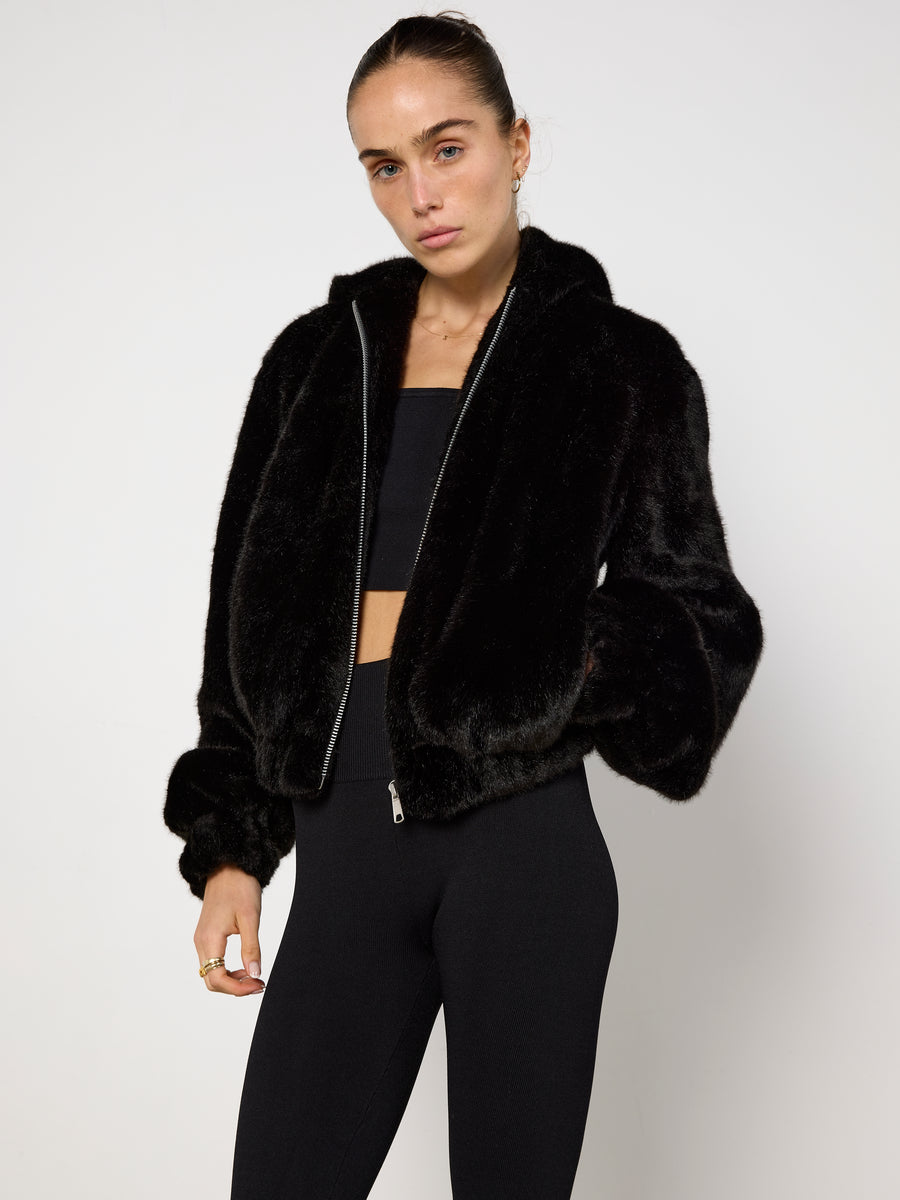 Helmut Lang Faux Fur Jacket