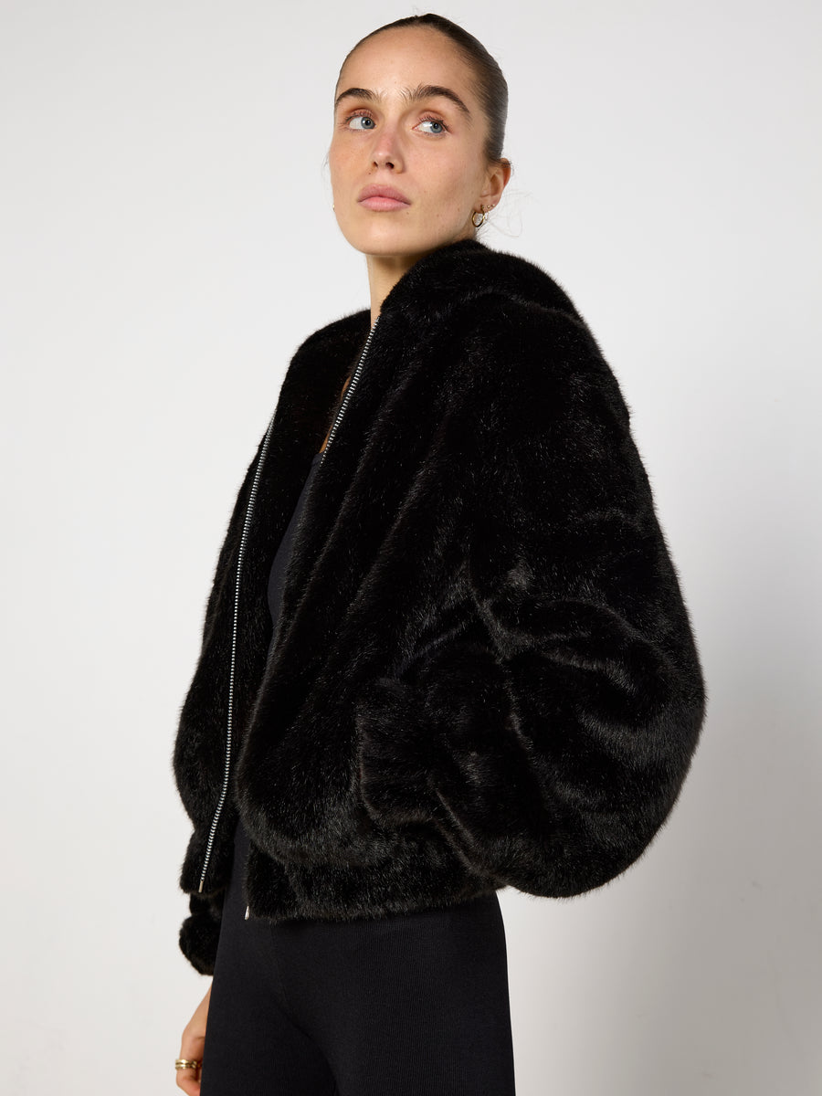 Helmut Lang Faux Fur Jacket