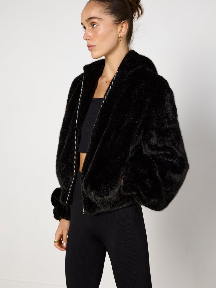 Helmut Lang Faux Fur Jacket
