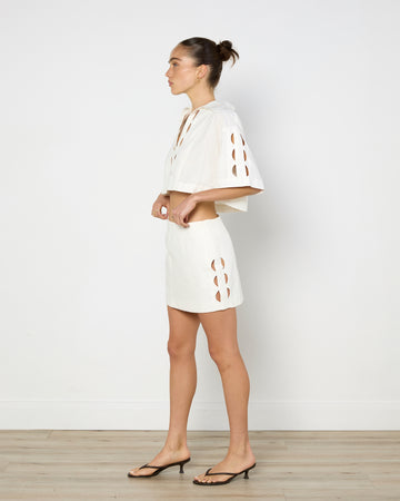 Shona Joy Birdie Scallop Top and Mini Skirt