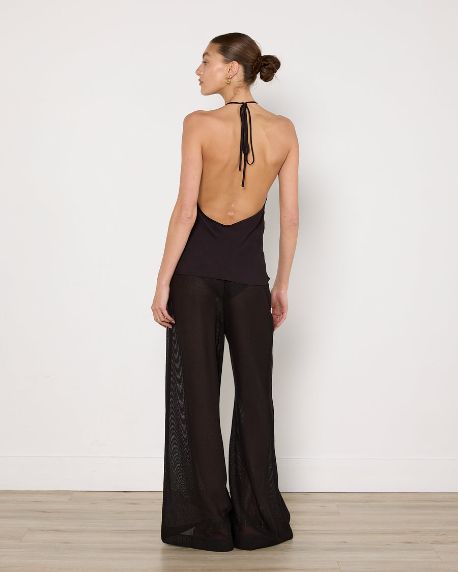 St Agni Silk Mesh Bias Top