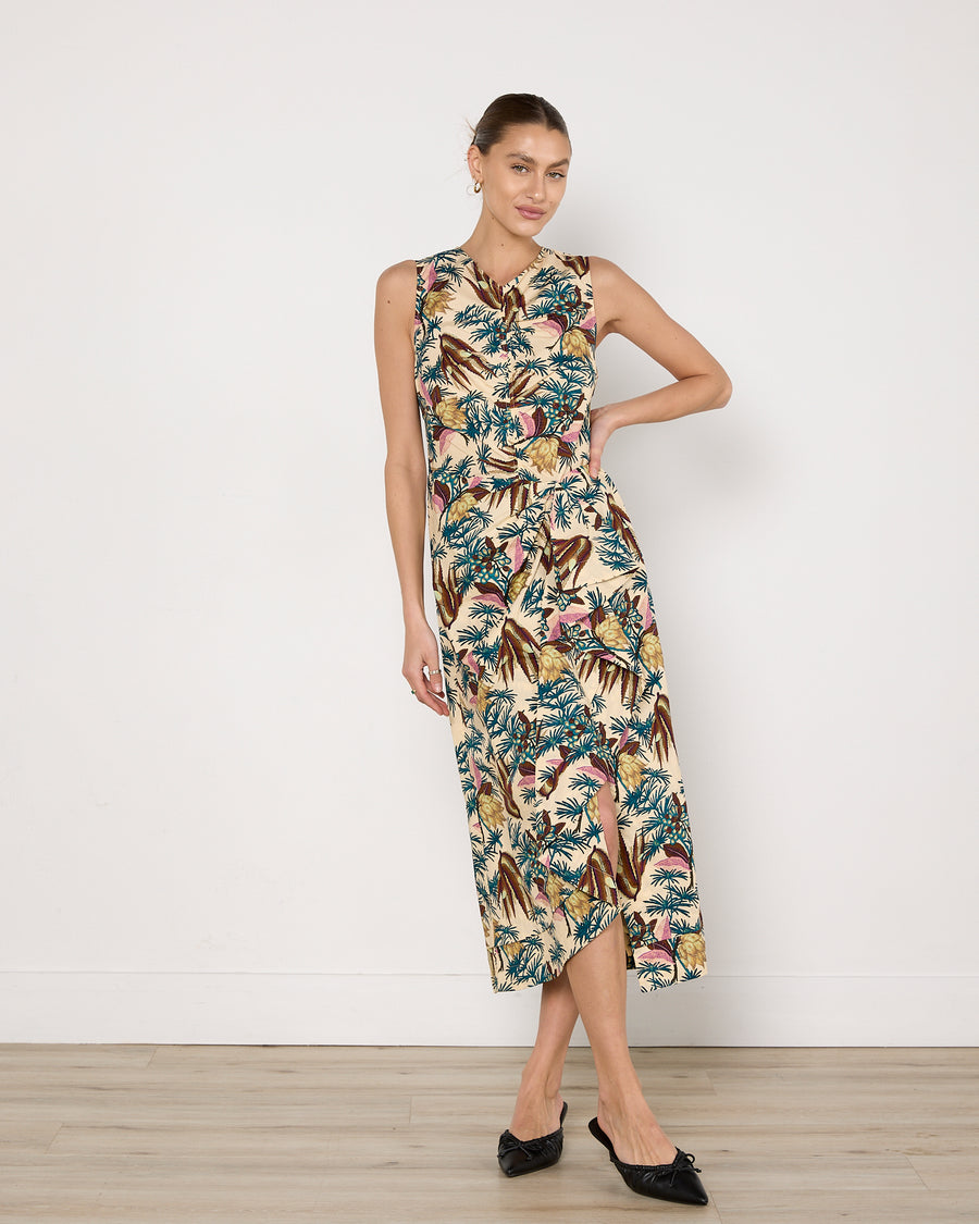 Ulla Johnson Tropical Print Midi Dress