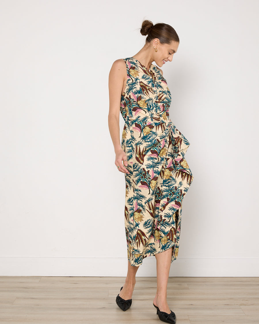 Ulla Johnson Tropical Print Midi Dress