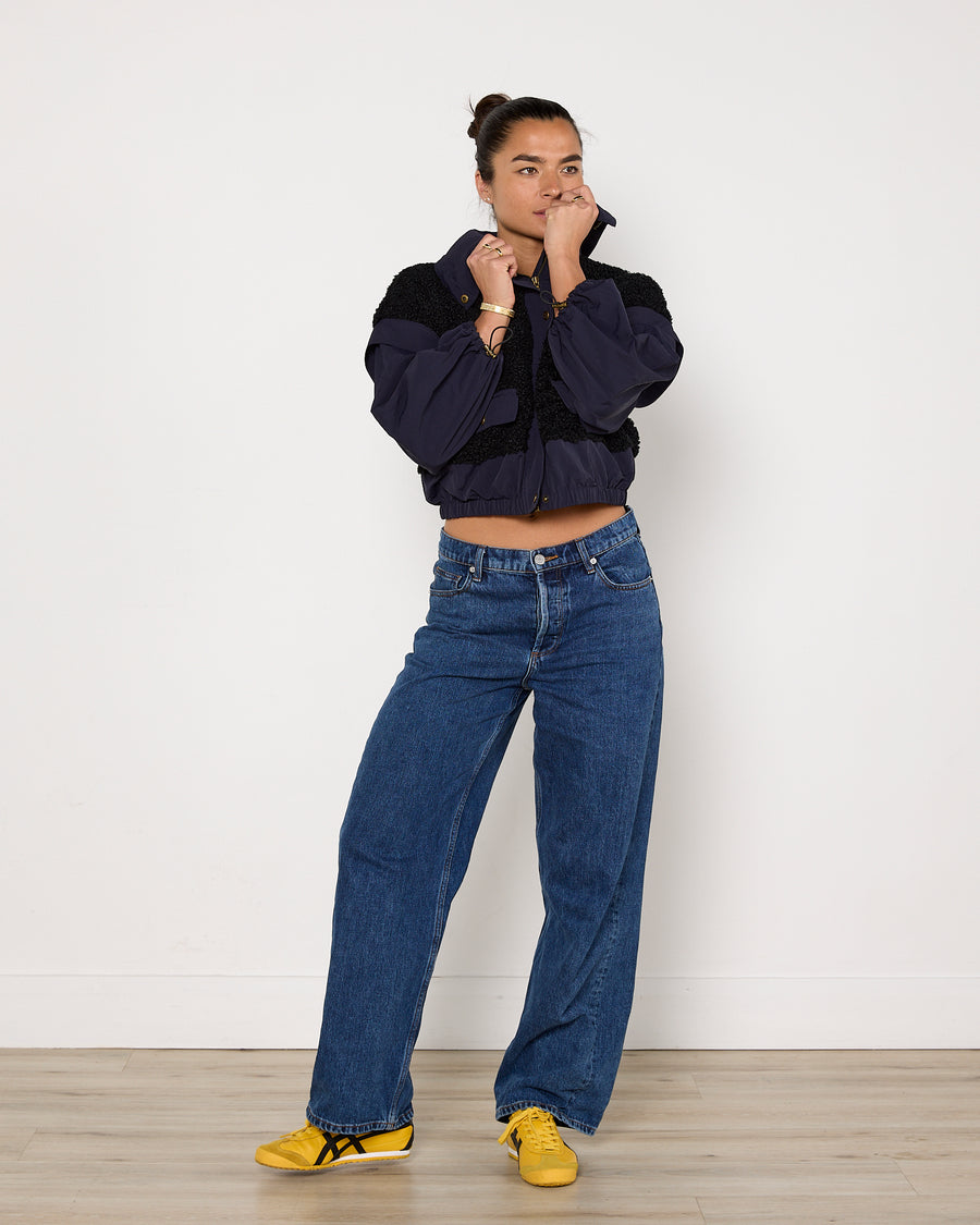 Ulla Johnson Aidan Shell and Fleece Bomber Jacket