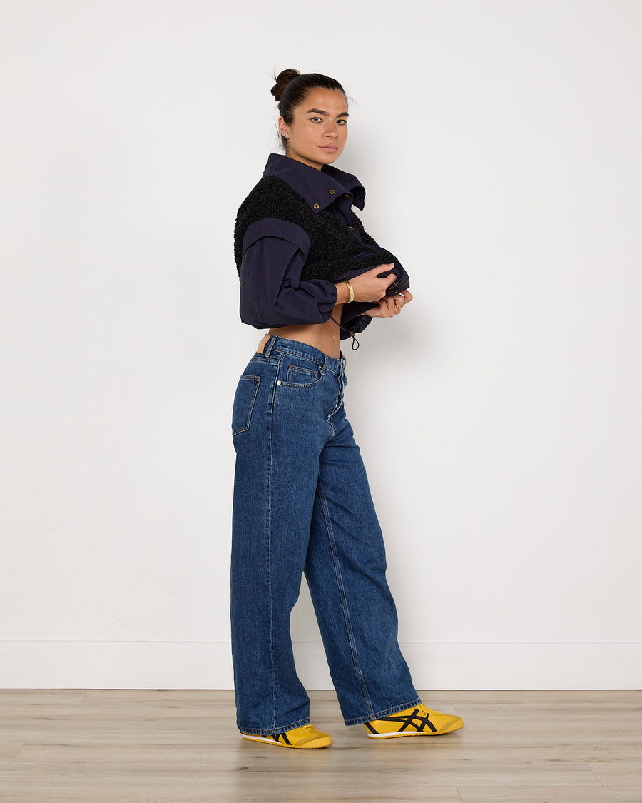 Ulla Johnson Aidan Shell and Fleece Bomber Jacket