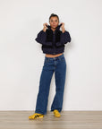 Ulla Johnson Aidan Shell and Fleece Bomber Jacket