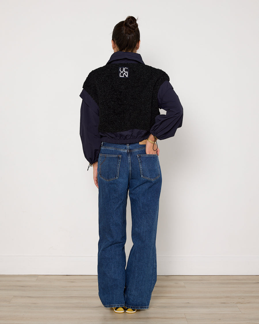 Ulla Johnson Aidan Shell and Fleece Bomber Jacket