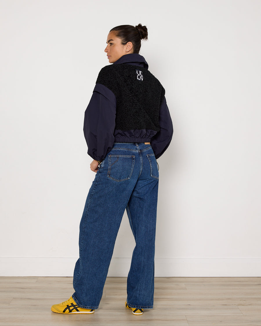 Ulla Johnson Aidan Shell and Fleece Bomber Jacket
