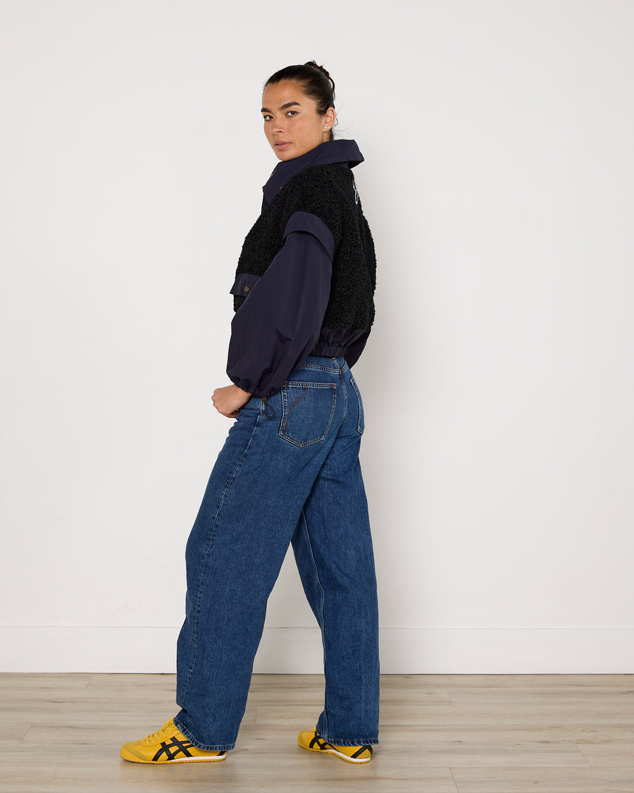 Ulla Johnson Aidan Shell and Fleece Bomber Jacket