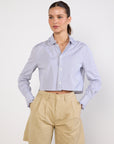 Celine Striped Crop Shirt