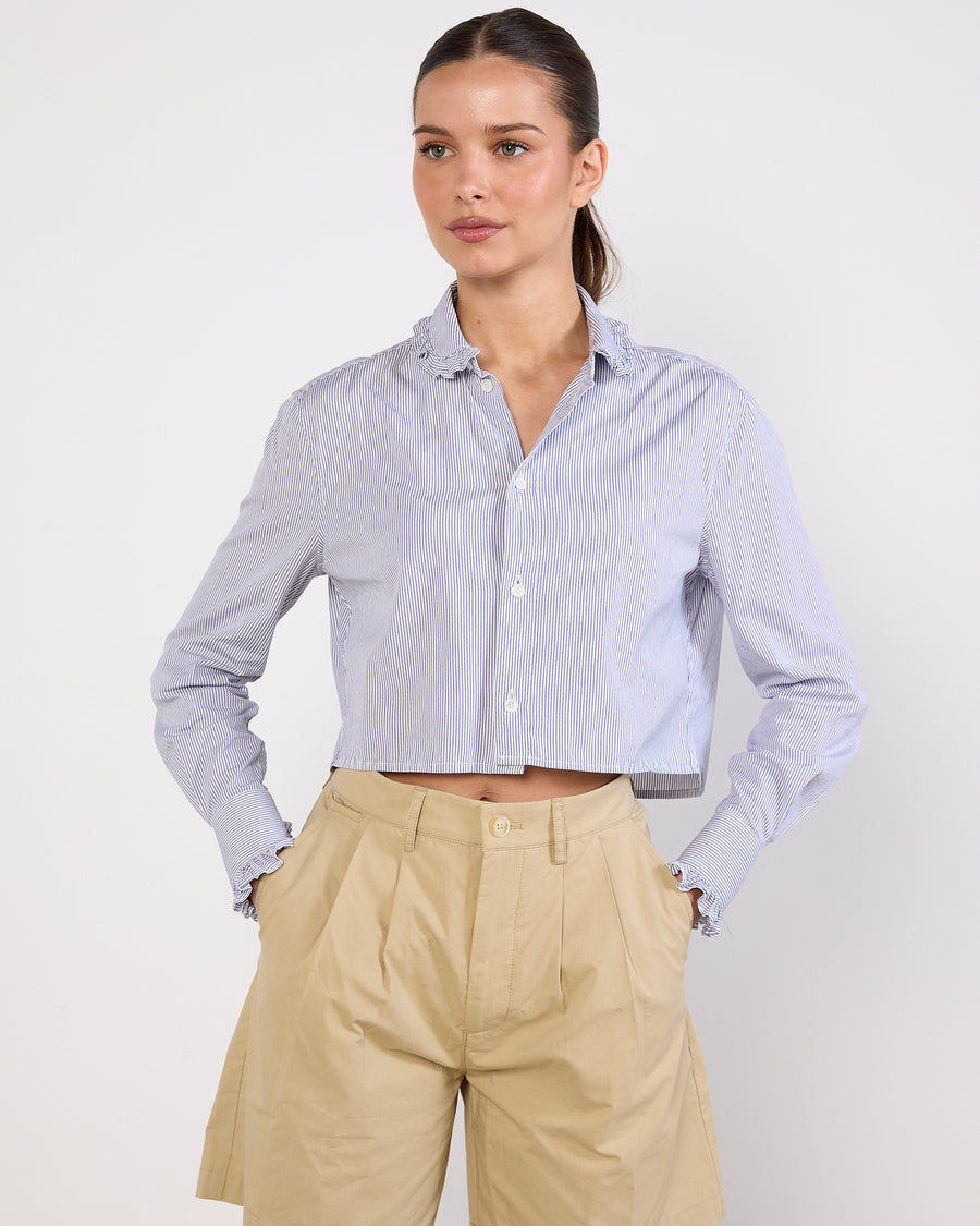 Celine Striped Crop Shirt