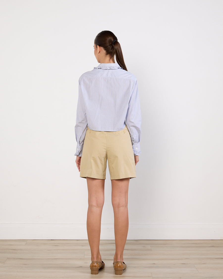 Celine Striped Crop Shirt