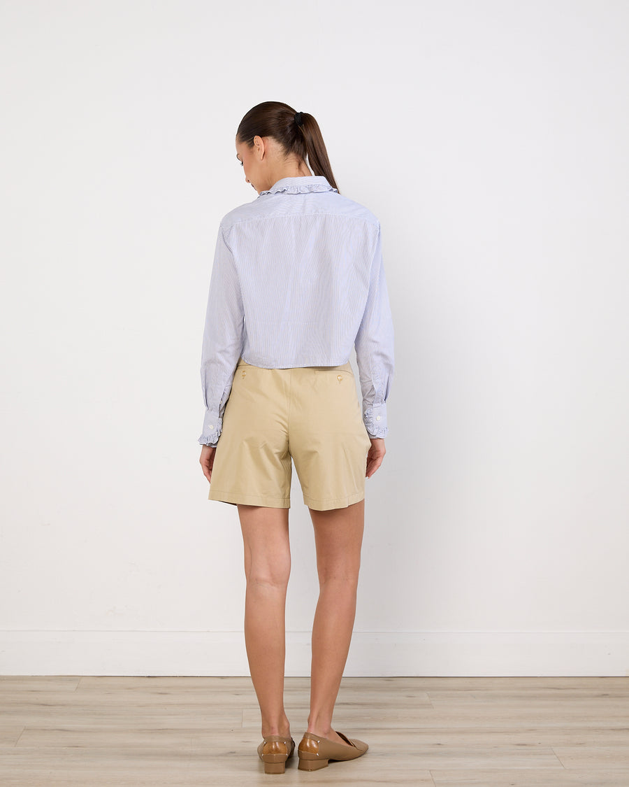 Celine Striped Crop Shirt